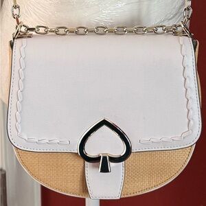 Kate Spade White and Tan Robyn crossbody Bag NWOT